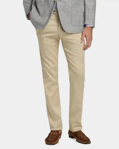 Sartorio Men's Slim Stretch Flat-Front Trousers | Thumbnail 4 Sartorio Men's Slim Stretch Flat-Front Trousers | Thumbnail 4