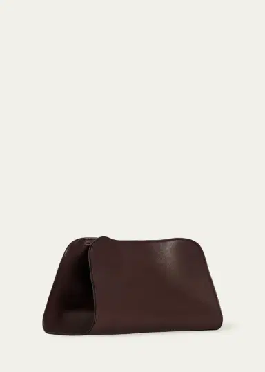 The Row Peggy Clutch Shoulder Bag in Saddle Leather | Thumbnail 2 The Row Peggy Clutch Shoulder Bag in Saddle Leather | Thumbnail 2
