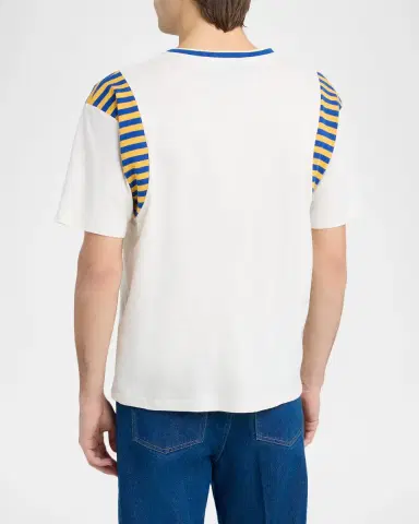 Valentino Garavani Men's Panther Collegiate-Logo Crewneck T-Shirt | Thumbnail 3 Valentino Garavani Men's Panther Collegiate-Logo Crewneck T-Shirt | Thumbnail 3