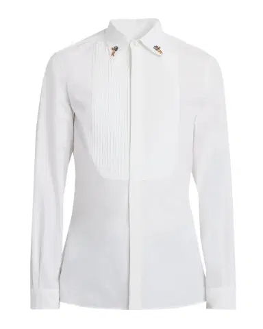Valentino Garavani Men's Embroidered-Collar Poplin Dress Shirt | Thumbnail 1 Valentino Garavani Men's Embroidered-Collar Poplin Dress Shirt | Thumbnail 1