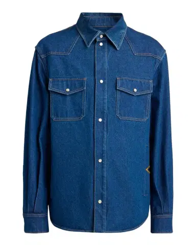 Valentino Garavani Men's VGold-Pocket Denim Western Shirt | Thumbnail 1 Valentino Garavani Men's VGold-Pocket Denim Western Shirt | Thumbnail 1