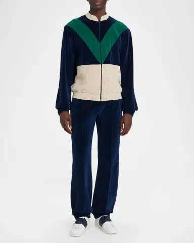 Valentino Garavani Men's Jersey Pintuck-Pleated Sweatpants | Thumbnail 2 Valentino Garavani Men's Jersey Pintuck-Pleated Sweatpants | Thumbnail 2