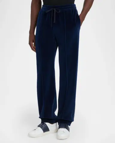 Valentino Garavani Men's Jersey Pintuck-Pleated Sweatpants | Thumbnail 4 Valentino Garavani Men's Jersey Pintuck-Pleated Sweatpants | Thumbnail 4