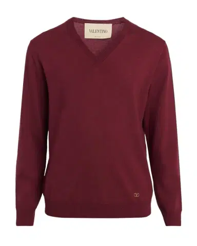 Valentino Garavani Men's Wool Vlogo V-Neck Sweater | Thumbnail 1 Valentino Garavani Men's Wool Vlogo V-Neck Sweater | Thumbnail 1