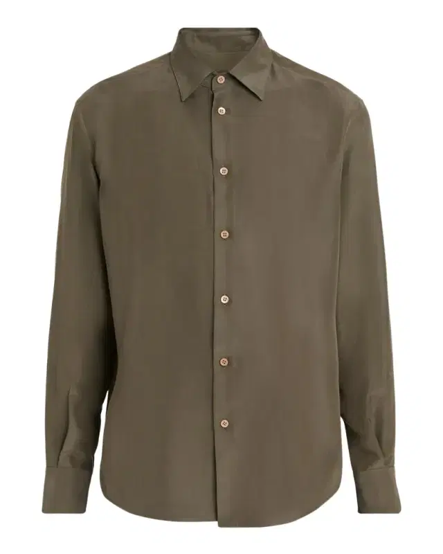 Men's Silk Classic Fit Button-Down Shirt Men's Silk Classic Fit Button-Down Shirt