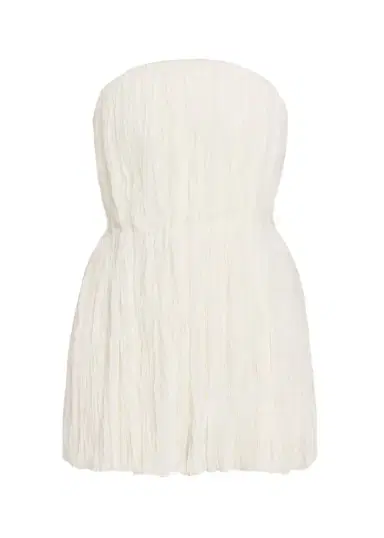 Adam Lippes Isla Pleated Delp Silk Strapless Top | Thumbnail 1 Adam Lippes Isla Pleated Delp Silk Strapless Top | Thumbnail 1