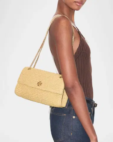 Tory Burch Kira Turnlock Raffia Shoulder Bag | Thumbnail 2 Tory Burch Kira Turnlock Raffia Shoulder Bag | Thumbnail 2