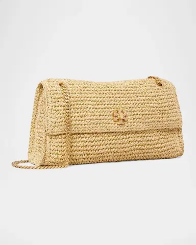Tory Burch Kira Turnlock Raffia Shoulder Bag | Thumbnail 3 Tory Burch Kira Turnlock Raffia Shoulder Bag | Thumbnail 3