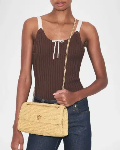 Tory Burch Kira Turnlock Raffia Shoulder Bag | Thumbnail 6 Tory Burch Kira Turnlock Raffia Shoulder Bag | Thumbnail 6