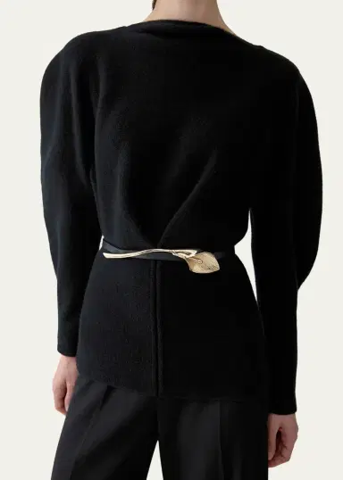Carolina Herrera Calla Lily Leather Belt | Thumbnail 2 Carolina Herrera Calla Lily Leather Belt | Thumbnail 2