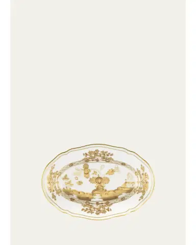 GINORI 1735 Aurum Painted Porcelain Pickle Dish | Thumbnail 1 GINORI 1735 Aurum Painted Porcelain Pickle Dish | Thumbnail 1