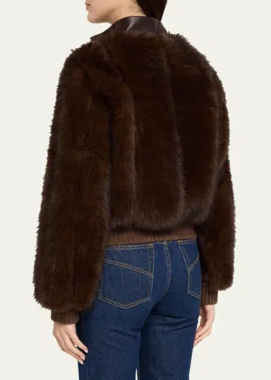 Zimmermann Valiant Faux Fur Bomber Jacket | Thumbnail 3 Zimmermann Valiant Faux Fur Bomber Jacket | Thumbnail 3