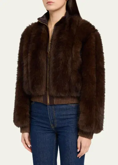 Zimmermann Valiant Faux Fur Bomber Jacket | Thumbnail 4 Zimmermann Valiant Faux Fur Bomber Jacket | Thumbnail 4