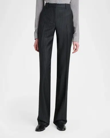 Tom Ford Wool-Mohair Pinstripe Trousers | Thumbnail 4 Tom Ford Wool-Mohair Pinstripe Trousers | Thumbnail 4