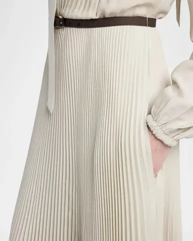 Tom Ford Viscose Crepe De Chine Pleated Dress | Thumbnail 5 Tom Ford Viscose Crepe De Chine Pleated Dress | Thumbnail 5