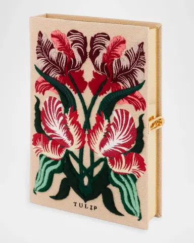 Olympia Le-Tan Tulip Book Clutch Bag | Thumbnail 4 Olympia Le-Tan Tulip Book Clutch Bag | Thumbnail 4
