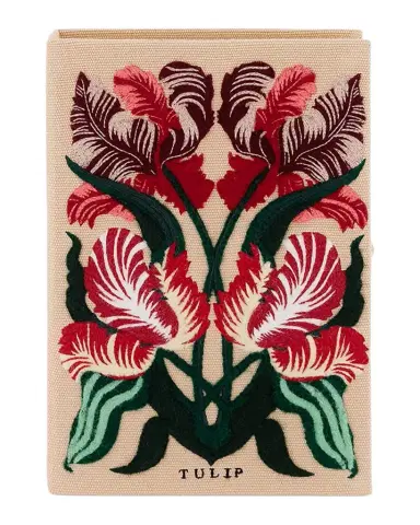 Olympia Le-Tan Tulip Book Clutch Bag | Thumbnail 1 Olympia Le-Tan Tulip Book Clutch Bag | Thumbnail 1