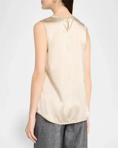 PESERICO Sleeveless Punto Luce Crewneck Top | Thumbnail 3 PESERICO Sleeveless Punto Luce Crewneck Top | Thumbnail 3
