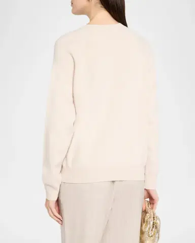 PESERICO Striped Chain-Trim Crewneck Sweater | Thumbnail 3 PESERICO Striped Chain-Trim Crewneck Sweater | Thumbnail 3
