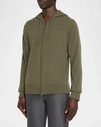 Vince Men's Cashmere Blend Full-Zip Hoodie | Thumbnail 4 Vince Men's Cashmere Blend Full-Zip Hoodie | Thumbnail 4