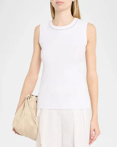 PESERICO Punto Luce Crewneck Rib Knit Top | Thumbnail 4 PESERICO Punto Luce Crewneck Rib Knit Top | Thumbnail 4