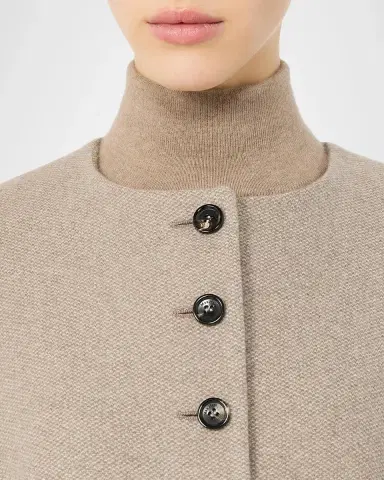 Max Mara Cashmere Single-Breasted Collarless Jacket | Thumbnail 5 Max Mara Cashmere Single-Breasted Collarless Jacket | Thumbnail 5