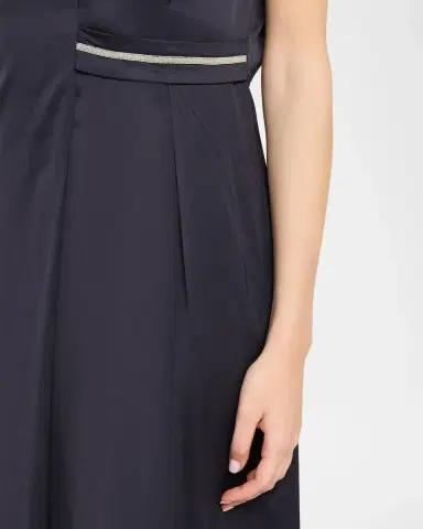 PESERICO Gathered Cap-Sleeve Midi Dress | Thumbnail 5 PESERICO Gathered Cap-Sleeve Midi Dress | Thumbnail 5