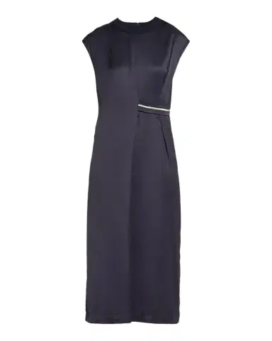 PESERICO Gathered Cap-Sleeve Midi Dress | Thumbnail 1 PESERICO Gathered Cap-Sleeve Midi Dress | Thumbnail 1
