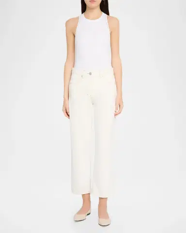 PESERICO Cropped Stretch Cotton Denim Pants | Thumbnail 2 PESERICO Cropped Stretch Cotton Denim Pants | Thumbnail 2