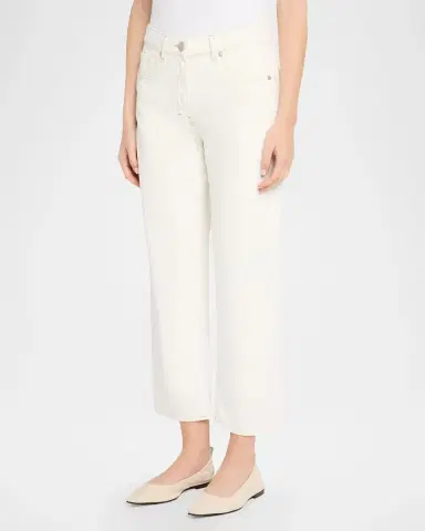 PESERICO Cropped Stretch Cotton Denim Pants | Thumbnail 4 PESERICO Cropped Stretch Cotton Denim Pants | Thumbnail 4