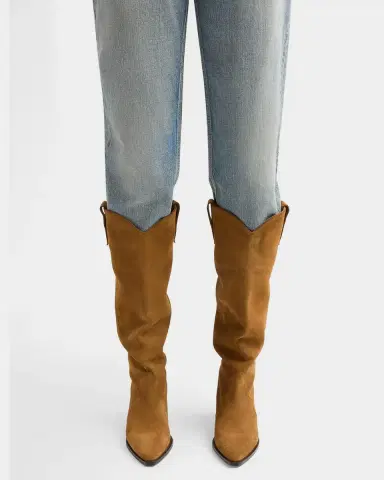 Isabel Marant Denvee Suede Tall Western Boots | Thumbnail 2 Isabel Marant Denvee Suede Tall Western Boots | Thumbnail 2