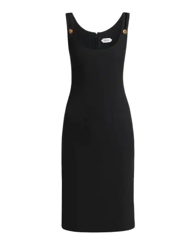 Versace Grain de Poudre Wool Midi Sheath Dress | Thumbnail 1 Versace Grain de Poudre Wool Midi Sheath Dress | Thumbnail 1