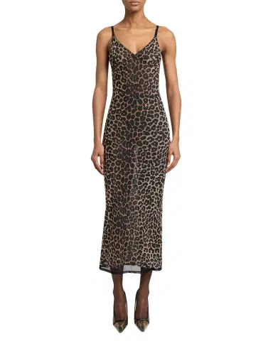 Saint Laurent Leopard Tulle Slip Dress | Thumbnail 2 Saint Laurent Leopard Tulle Slip Dress | Thumbnail 2