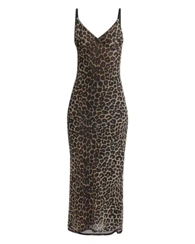 Saint Laurent Leopard Tulle Slip Dress | Thumbnail 1 Saint Laurent Leopard Tulle Slip Dress | Thumbnail 1