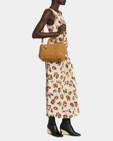 Rabanne Suede-Cotton Top Handle Bag | Thumbnail 2 Rabanne Suede-Cotton Top Handle Bag | Thumbnail 2