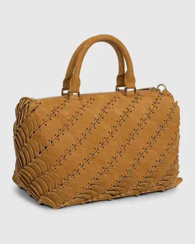 Rabanne Suede-Cotton Top Handle Bag | Thumbnail 3 Rabanne Suede-Cotton Top Handle Bag | Thumbnail 3