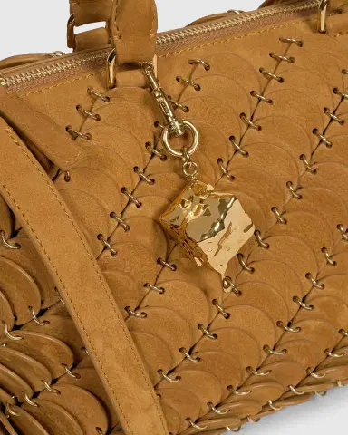 Rabanne Suede-Cotton Top Handle Bag | Thumbnail 6 Rabanne Suede-Cotton Top Handle Bag | Thumbnail 6