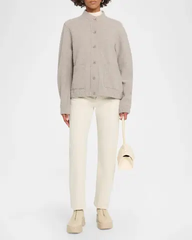Eileen Fisher Button-Front Boiled Wool Jacket | Thumbnail 2 Eileen Fisher Button-Front Boiled Wool Jacket | Thumbnail 2