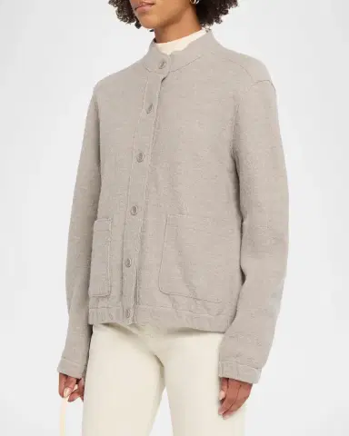 Eileen Fisher Button-Front Boiled Wool Jacket | Thumbnail 4 Eileen Fisher Button-Front Boiled Wool Jacket | Thumbnail 4