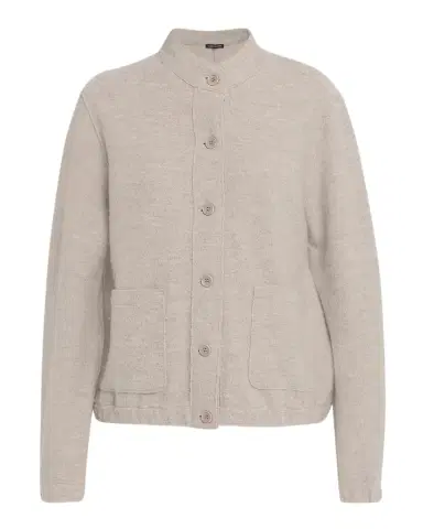 Eileen Fisher Button-Front Boiled Wool Jacket | Thumbnail 1 Eileen Fisher Button-Front Boiled Wool Jacket | Thumbnail 1