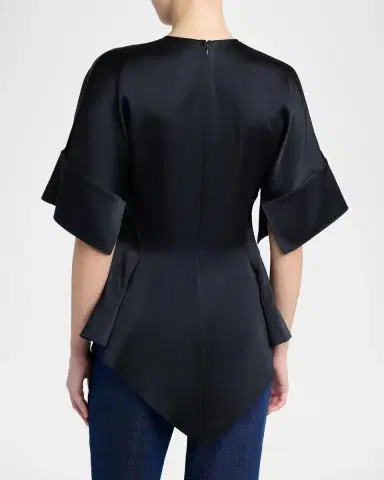 Stella McCartney Ruffled Satin Top | Thumbnail 3 Stella McCartney Ruffled Satin Top | Thumbnail 3