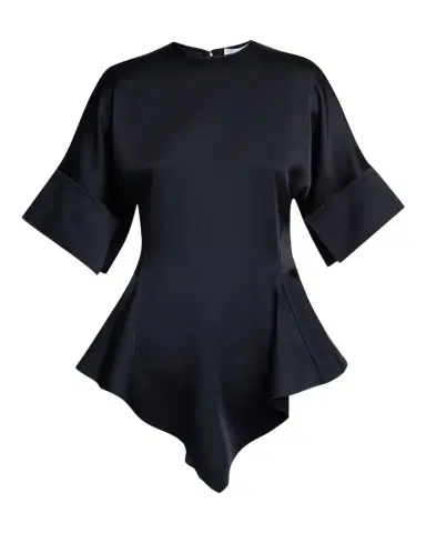 Stella McCartney Ruffled Satin Top | Thumbnail 1 Stella McCartney Ruffled Satin Top | Thumbnail 1
