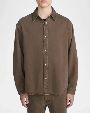 Frame Men's Relaxed Denim Overshirt | Thumbnail 4 Frame Men's Relaxed Denim Overshirt | Thumbnail 4