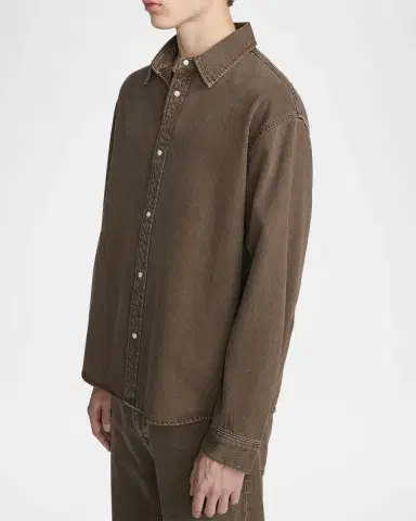 Frame Men's Relaxed Denim Overshirt | Thumbnail 6 Frame Men's Relaxed Denim Overshirt | Thumbnail 6