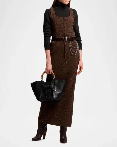 Ralph Lauren Collection Sherry Wool-Cashmere Tweed Button-Front Top | Thumbnail 2 Ralph Lauren Collection Sherry Wool-Cashmere Tweed Button-Front Top | Thumbnail 2