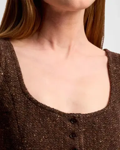 Ralph Lauren Collection Sherry Wool-Cashmere Tweed Button-Front Top | Thumbnail 5 Ralph Lauren Collection Sherry Wool-Cashmere Tweed Button-Front Top | Thumbnail 5