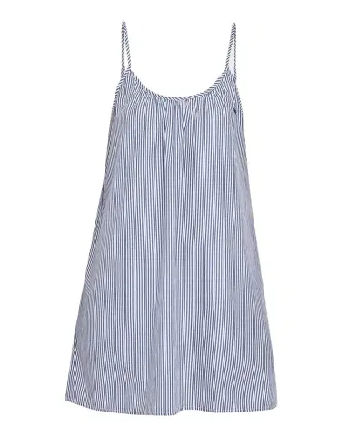 Polo Ralph Lauren Striped Cotton Gathered Mini Slipdress | Thumbnail 1 Polo Ralph Lauren Striped Cotton Gathered Mini Slipdress | Thumbnail 1