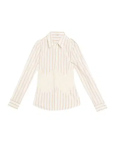 Ramy Brook Alana Striped Poplin Lace Corset Shirt | Thumbnail 1 Ramy Brook Alana Striped Poplin Lace Corset Shirt | Thumbnail 1