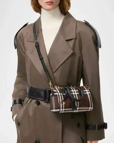 Burberry Mini Check Bowling Bag | Thumbnail 2 Burberry Mini Check Bowling Bag | Thumbnail 2