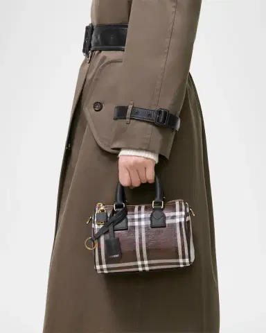 Burberry Mini Check Bowling Bag | Thumbnail 3 Burberry Mini Check Bowling Bag | Thumbnail 3